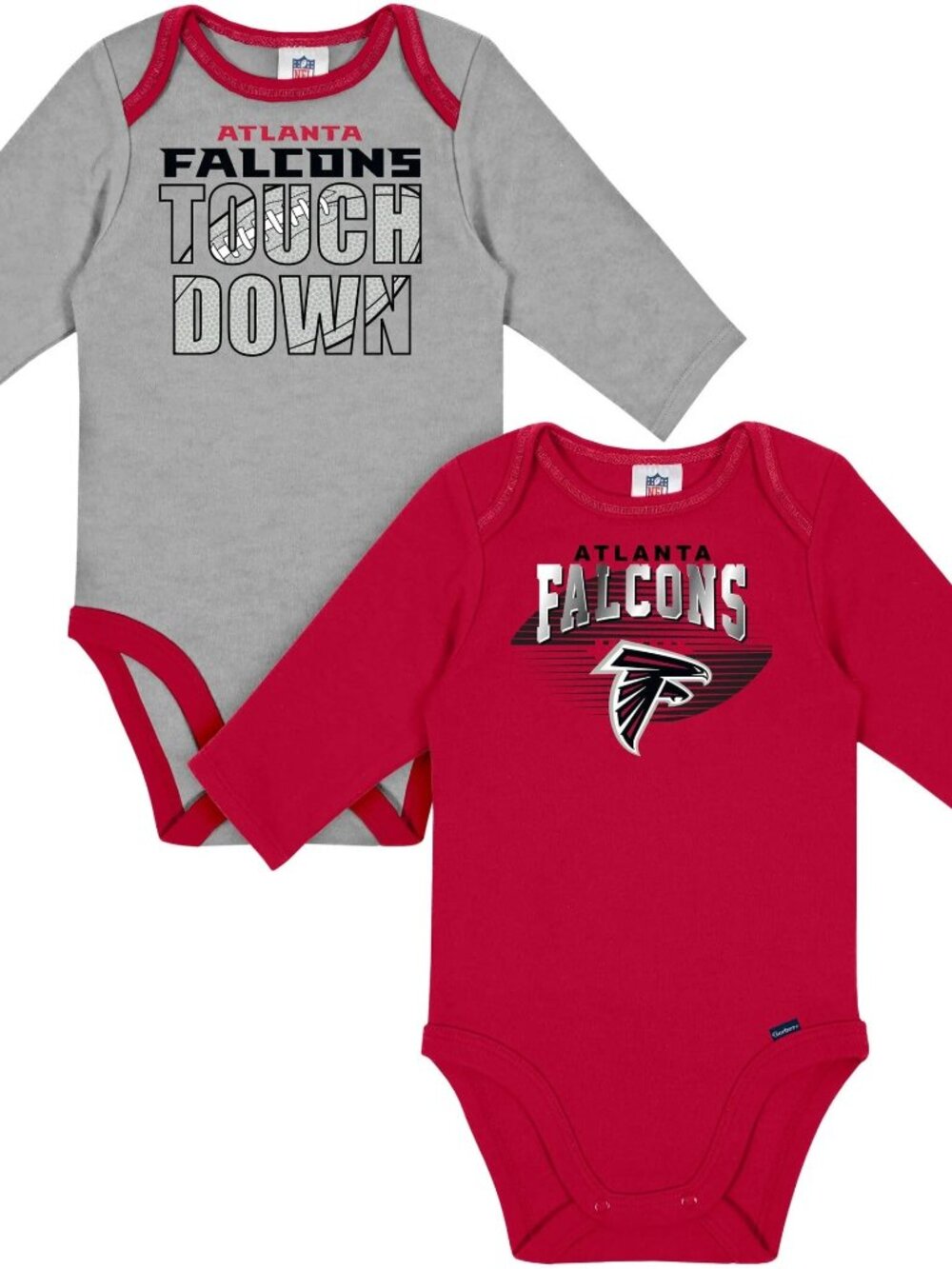 NFL 2-Pack Baby Boys Falcons Long Sleeve Bodysuits - NEW in Packaging
